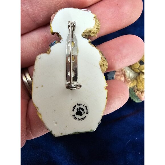 LOT OF 4 BEARWARE BOYDS BEARS & FRIENDS RESIN BROOCH‎ PIN - Picture 10 of 13